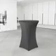 Stolik koktajlowy 80cm, obrus elastyczny czarny