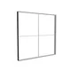 250x250cm - ściana standardowa Modularico M150, profil czarny