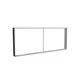 250x100cm - ściana standardowa Modularico M150LED, profil czarny