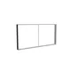 250x125cm - ściana standardowa Modularico M150LED, profil czarny