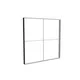 250x250cm - ściana standardowa Modularico M150LED, profil czarny