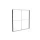 250x300cm - ściana standardowa z wyjściem górnym Modularico M150LED, profil czarny