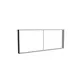 250x100cm - ściana standardowa z wyjściem górnym Modularico M150, profil czarny