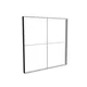 250x250cm - ściana standardowa z wyjściem górnym Modularico M150, profil czarny
