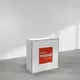 100x100cm - lada Modularico M100LED dwustronna pełna, biała, grafika na tkaninie