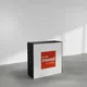 100x100cm - lada Modularico M100 zamykana, czarna, grafika na tkaninie