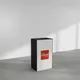 60x100cm - lada Modularico M100LED, czarna, grafika na tkaninie