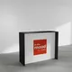 140x110cm - lada wysoka dwustronna Modularico M150LED, czarna, grafika na tkaninie