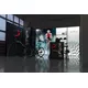 3x3m - stoisko Modularico M100 LED układ L-00333M100, zaplecze, lada, półki, mocowanie TV