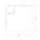 3x3m - stoisko Modularico M100 LED układ L-00133M100, zaplecze, lada