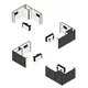 5x4m - stoisko Modularico M100 LED układ L-02354M100, zaplecze, lada, półki, mocowanie TV