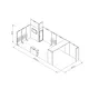 10x4m - stoisko Modularico M100 LED układ L-033104M100