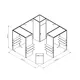 4x4m - stoisko Modularico M50 układ L-00744M50