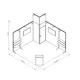4x4m - stoisko Modularico M50 układ L-00844M50