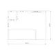 4x3m - stoisko Modularico M100 LED układ L-01343M100, zaplecze, lada, sufit, mocowanie TV