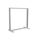 100x100cm - stojąca rama S100D podświetlenie krawędziowe LED standard, stopy standard, profil srebrny