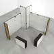 400x400cm - stoisko Modularico M50 układ L-00944, zaplecze, lada, lampy, nadstawka, panel Lamel