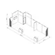 10x4m - stoisko Modularico M100 LED układ L-034104M100