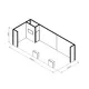 10x4m - stoisko Modularico M150 LED układ L-010104M150