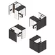10x5m h 4m - stoisko Modularico M150 LED układ L-012545M150
