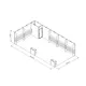 10x5m - stoisko Modularico M100 LED układ L-035105M100