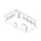 10x5m - stoisko Modularico M100 LED układ L-036105M100