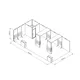 10x5m - stoisko Modularico M100 LED układ L-038105M100