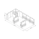 10x5m - stoisko Modularico M100 LED układ L-039105M100
