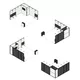 5x5m - stoisko Modularico M50 układ L-01155M50