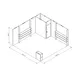 5x5m - stoisko Modularico M100 LED układ L-04055M100