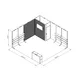 5x5m - stoisko Modularico M100 LED układ L-04355M100