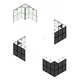 3x3m - stoisko Modularico MQ50 układ L-00133MQ50