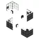 3x3m - stoisko Modularico MQ50 układ L-00233MQ50