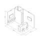 4,5x3m - stoisko Modularico M150 LED układ W-02343M150