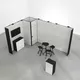 4,5x3m - stoisko Modularico M50 układ L-01543M50