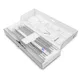 3x3m h2,5m - stoisko Modularico MGO LED srebrne układ L-01033H25MGOS