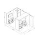4,5x3m - stoisko Modularico M100 LED układ L-04943M100