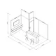 4,5x3m - stoisko Modularico M100 LED układ L-05043M100
