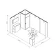 4,5x3m - stoisko Modularico M50 układ L-01543M50