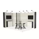 4,5x3m - stoisko Modularico M50 układ L-01643M50