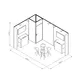 4,5x3m - stoisko Modularico M50 układ L-01643M50