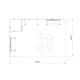 4,5x3m - stoisko Modularico M50 układ L-01643M50
