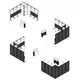 4x4cm - stoisko Modularico M50 układ L-01744M50
