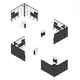 4x4m - stoisko Modularico M100 LED układ L-04444M100