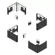4x4m - stoisko Modularico M100 LED układ L-04544M100