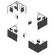 4x4m - stoisko Modularico M100 LED układ L-04644M100