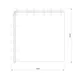 3x3m h2m - stoisko Modularico MGO LED srebrne układ L-00233H2MGOS