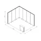 4x3m h2,5m - stoisko Modularico MGO LED czarne układ L-00533H25MGOB