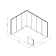 4x3m h2,5m - stoisko Modularico MGO LED srebrne układ L-00643H25MGOS