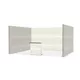 5x4m h2,5m - stoisko Modularico MGO LED srebrne układ C-00754H25MGOS